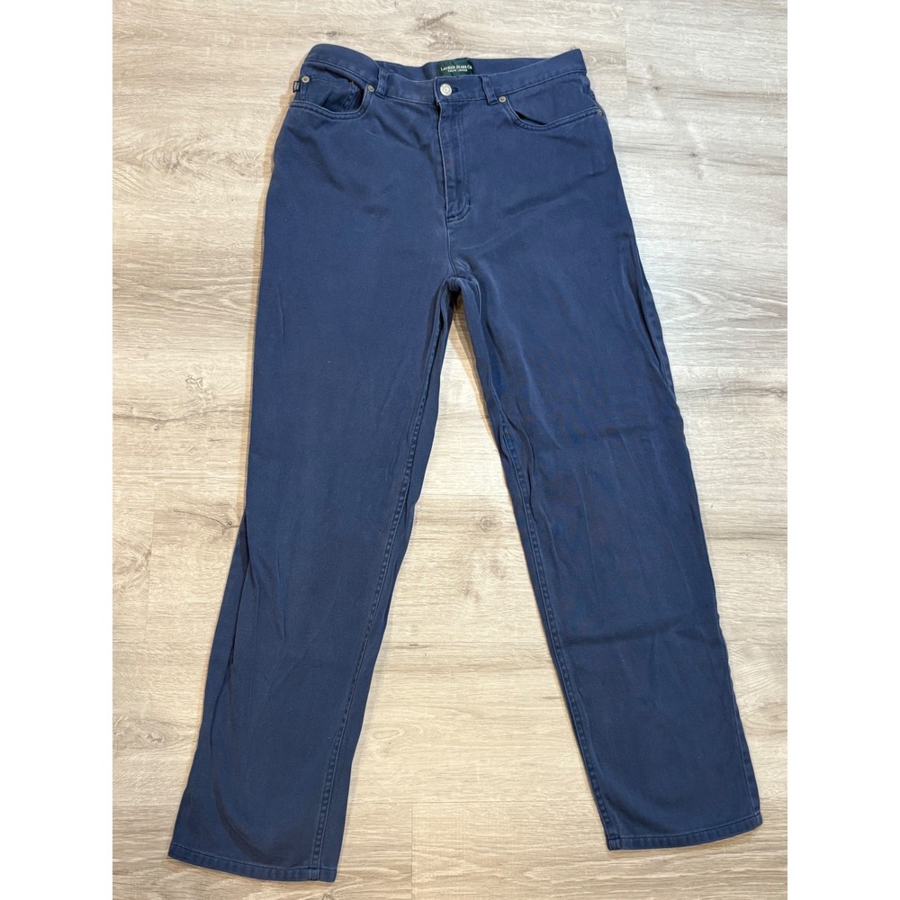 Lauren Jeans Co. Blue Denim Jeans High Rise Cotton Comfort Size 12